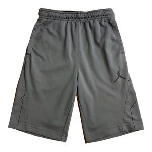 NIKE AIR JORDAN DRI FIT Youth Grey Basketball Shorts Retro Jumpman Fit